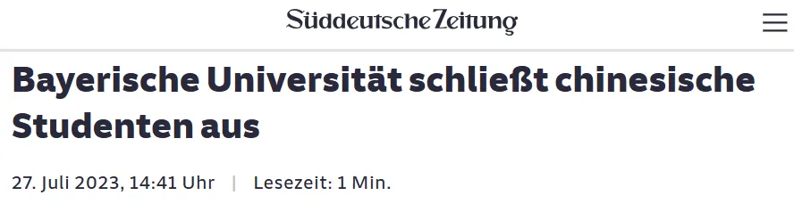 Suddeutsche Zeitung Headline