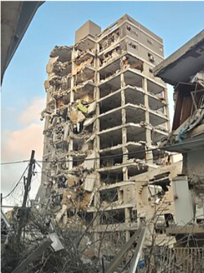 The aftermath of the Iranian attacks in Bat Yam