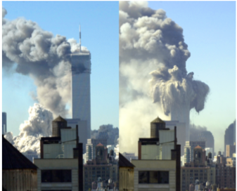 The dust cloud following the collapse of the South Tower