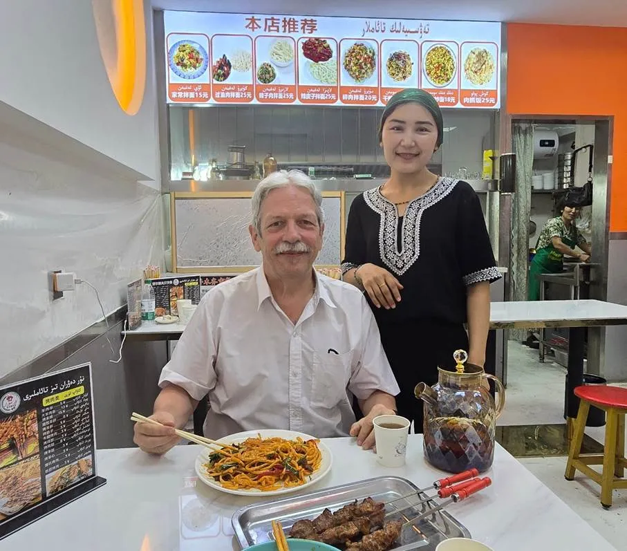 Uyghur shop owner
