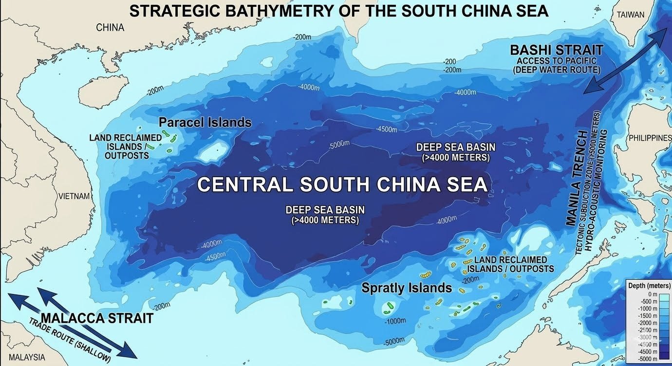 Bathymetric map